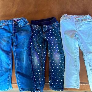 Bundle of 3 toddler jeans